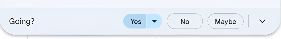 Select Yes in Google Calendar